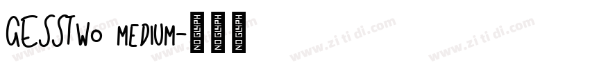 GESSTwo medium字体转换